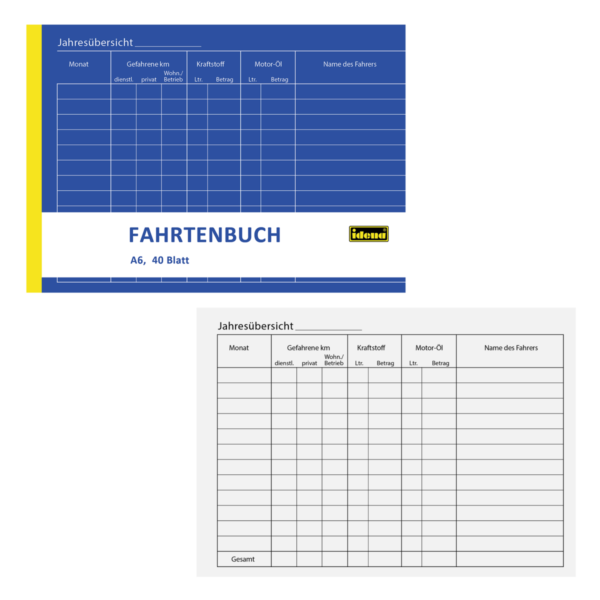 Autobuch A6 54Blatt orange Fahrtenbuch URSUS Style T153 608203 - Formulare  und Formularbücher
